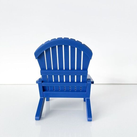 Miniature Adirondack Chair Royal Blue For 12” Barbie Integrity Fashion Dolls 1:6 - Picture 4 of 4